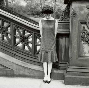 Modeaufnahme, Modell Sondra Peterson im Central Park