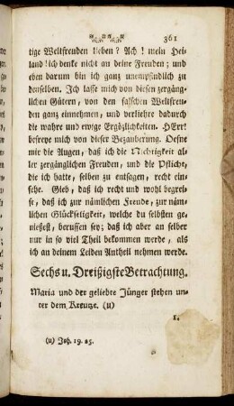 Sechs u. Dreißigste Betrachtung. - Vierzigste Betrachtung.