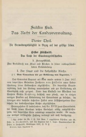 Sechstes Buch. Das Recht der Landesverwaltung.