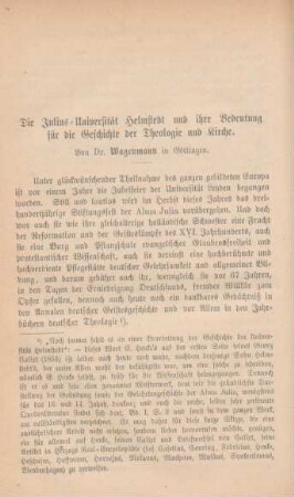 224-247 Die Julius-Universität Helmstedt und ihre Bedeutung für die Geschichte der Theologie und Kirche