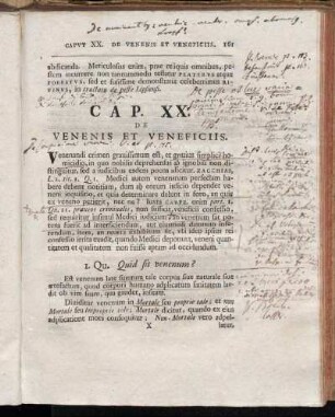 Cap. XX. Venenis et Veneficiis.
