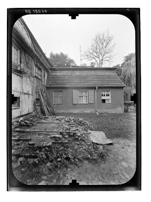 Trebbin-Blankensee, Dorfstraße 1. Herrenhaus (1740). Rückseite (Teilansicht)
