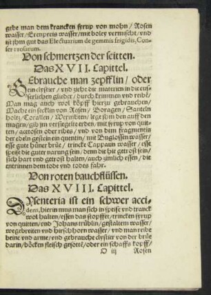 Von schmertzen der seitten. Das XVII. Capittel.