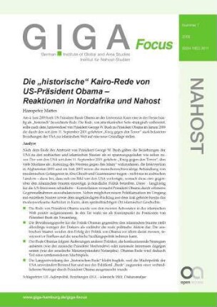 Die " historische" Kairo-Rede von US-Präsident Obama : Reaktionen in Nordafrika und Nahost