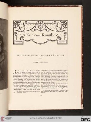 Die Vorbildung unserer Künstler