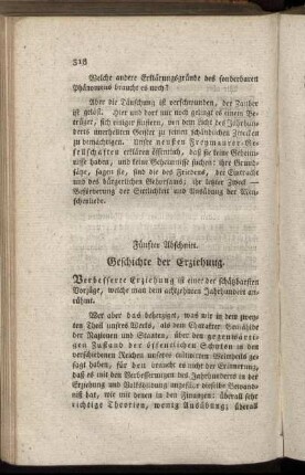 Fünfter Abschnitt. Geschichte der Erziehung.