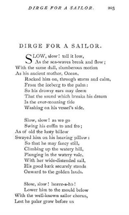Dirge For A Sailor.