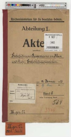 Entschädigung Ausgewiesener von Rhein und Ruhr: Entschädigungsstellen: Bd. 6