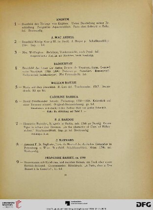 Kupferstiche des 18. Jahrhunderts (Nr. 1-269)
