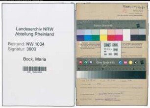 Entnazifizierung Maria Bock , geb. 06.02.1895 ()