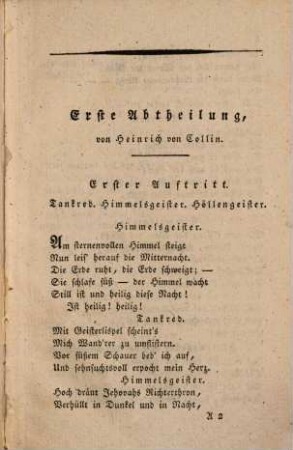 Die Befreyung von Jerusalem : Ein Oratorium