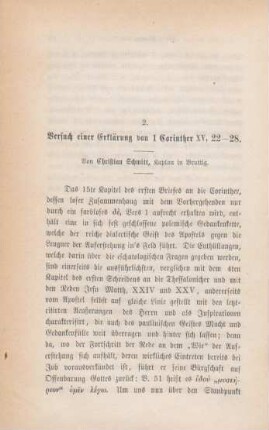 60-84 Versuch einer Erklärung von 1. Corinther XV, 22-28