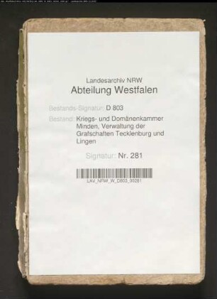 Zwangsdienstregister von der Obergrafschaft Lingen