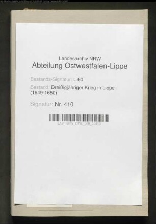 Kriegsjahre 1648-1649