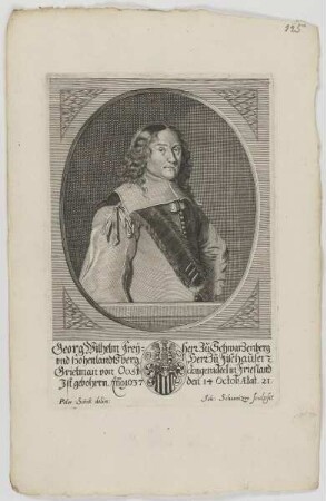 Bildnis des Georg Wilhelm zu Schwarzenberg