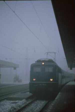 Gäubahn Bahnhof Böblingen Lok 110 176 Eilzug S-KN