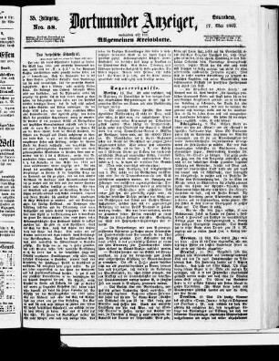 Dortmunder Anzeiger. 1862-1874