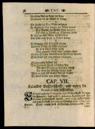 Cap. VII. Kalandes Brüderschafft, und worin die Fraterniteten bestanden