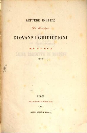Lettere inedite