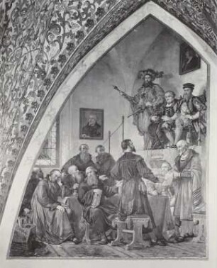 Verhandlung über die Annahme des Augsburger Interims in Gegenwart des Kurfürsten Moritz 1548