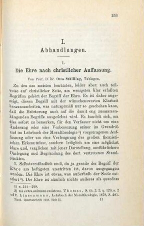 153-167 Die Ehre nach christlicher Auffassung