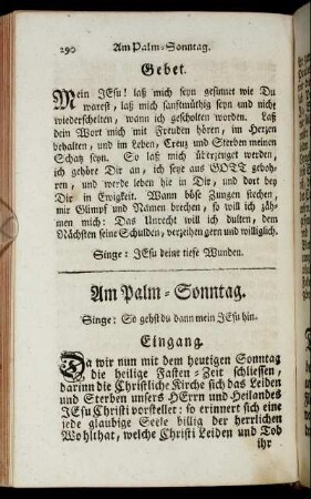Am Palm-Sonntag. - Am andern h. Oster-Tag.