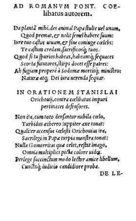 Ad Romanvm Pont. Coelibatus autorem.