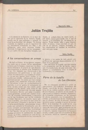 Párte de la batalla de Los Chancos