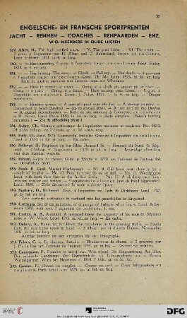 Engelsche- en fransche Sportprenten (Nr. 579-634)