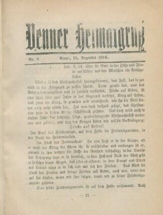 6.1916: Venner Heimatgruss
