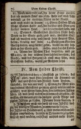 IV. Vom Leiden Christi.