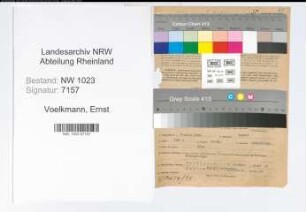 Entnazifizierung Ernst Voelkmann , geb. 01.04.1901 (Amtsrat)