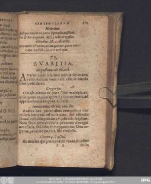 75. Avaritia.