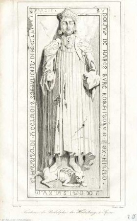 Grafik "Tombeau de Rodolphe de Habsburg a Spire"