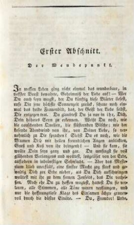 Erster Abschnitt. Der Wendepunkt