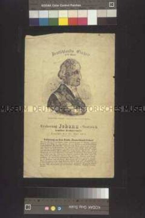 Karikatur auf den Reichsverweser Erzherzog Johann von Österreich