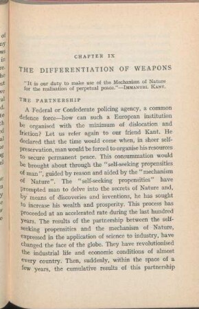 Chapter IX. The Differentiation Of Weapons