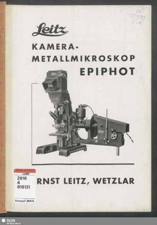Kamera-Metallmikroskop Epiphot