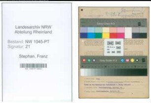 Entnazifizierung Franz Stephan , geb. 01.09.1895 (Postbeamter)