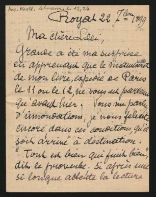 Brief an Lilli Lehmann : 22.09.1899