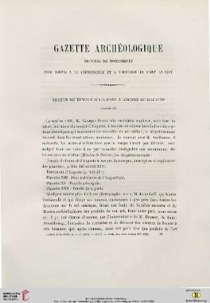 Statue du temple d’Auguste à Ancyre de Galatie