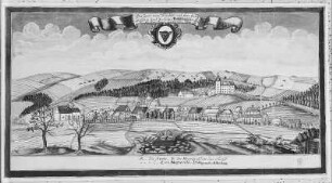 Bärenstein im Erzgebirge : Bärenstein im Erzgebirge. Bez. "Prospect vom Flecken und den dabey gelegenen hochadelichen Holtzedorfischen Schlosses Baernstein del. von C.R. 1724"