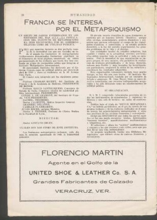 Francia se interesa por el metapsiquismo