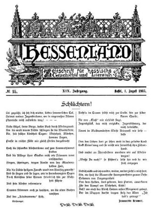 No. 15, 1. August 1905