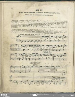 No. 12 Zwischenact und Chor: "Du sang du sang / Ha Blut ha Blut"