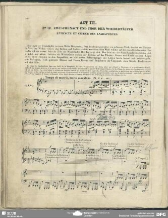 No. 12 Zwischenact und Chor: "Du sang du sang / Ha Blut ha Blut"