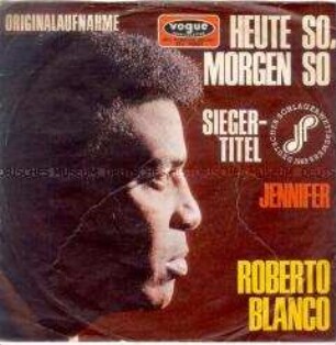 Schallplatte von Roberto Blanco, Plattenhülle