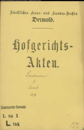 Lindemann, Simon Hermann gegen Evert im Niewalde - Schuldforderung