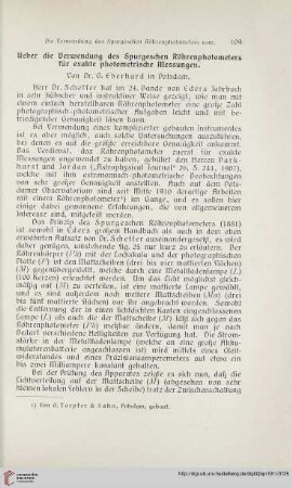 25: Ueber die Verwendung des Spurgeschen Röhrenphotometers für exakte photometrische Messungen