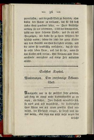 Sechstes Kapitel. - Achtes Kapitel.